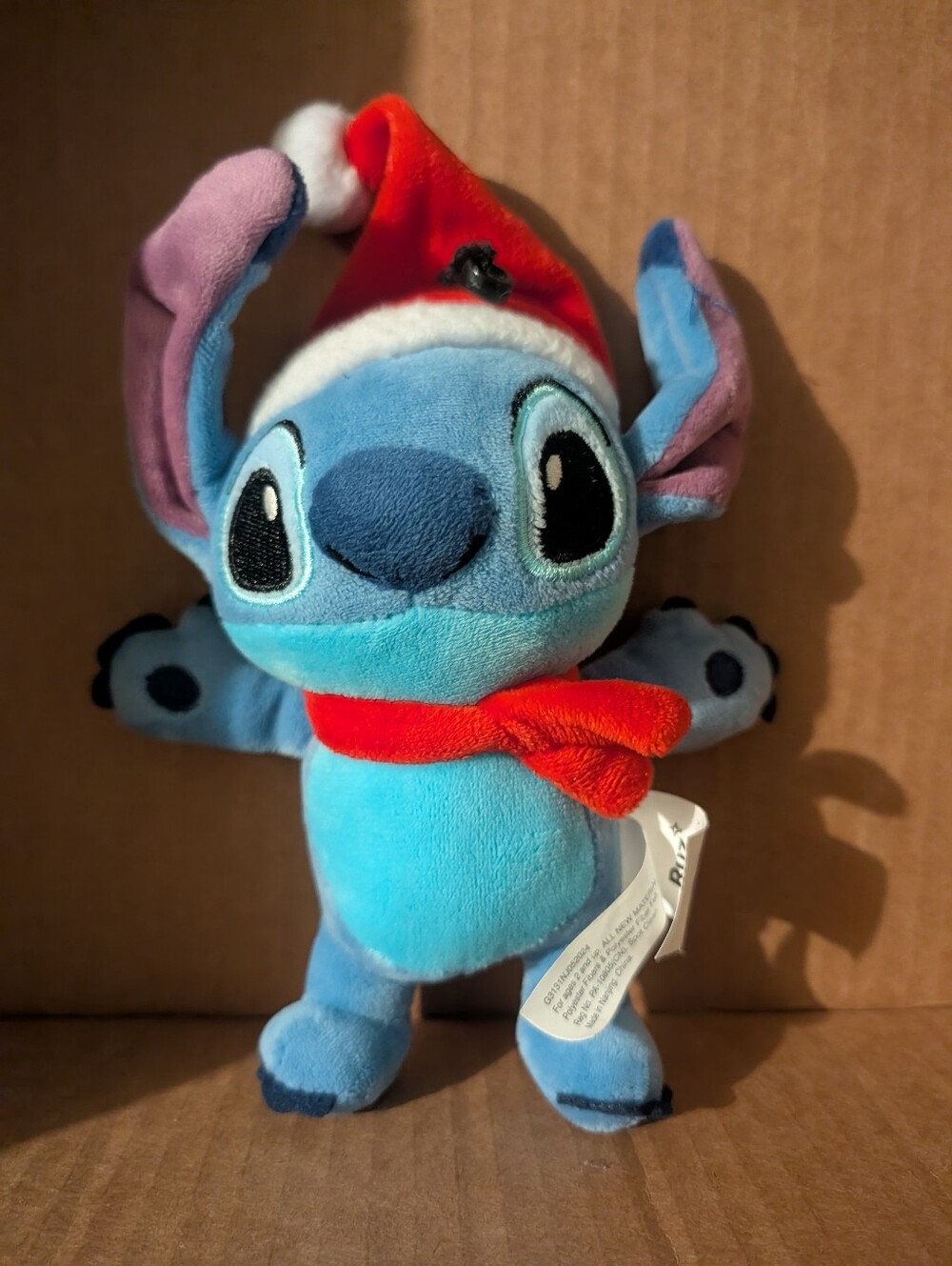 Disney Christmas Stitch Plush Santa Flawed No Clip